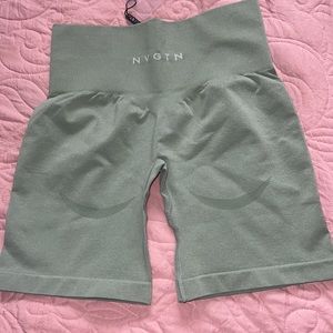 Sage green contour seamless shorts